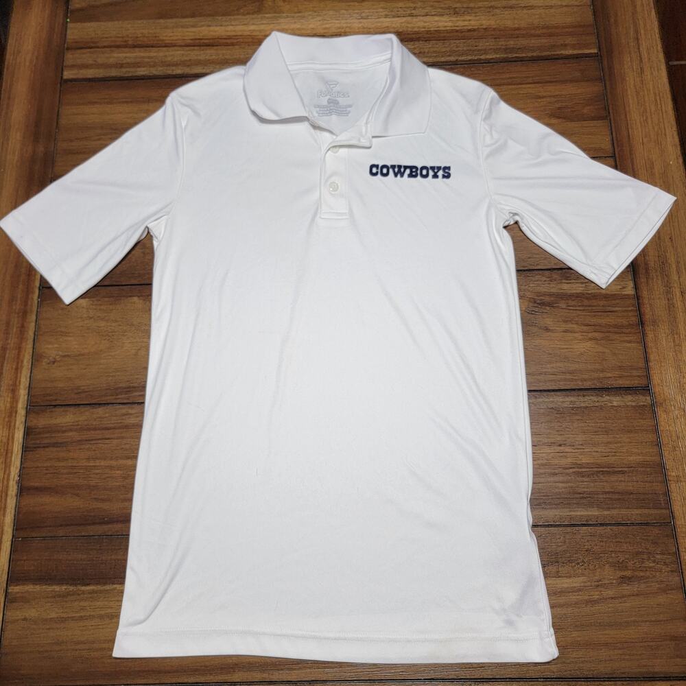 Fanatics Dallas Cowboys White Lockup Polo - Size Small